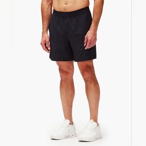 LULULEMON size Large mens Pace Breaker 7 Inch Lined Shorts Black